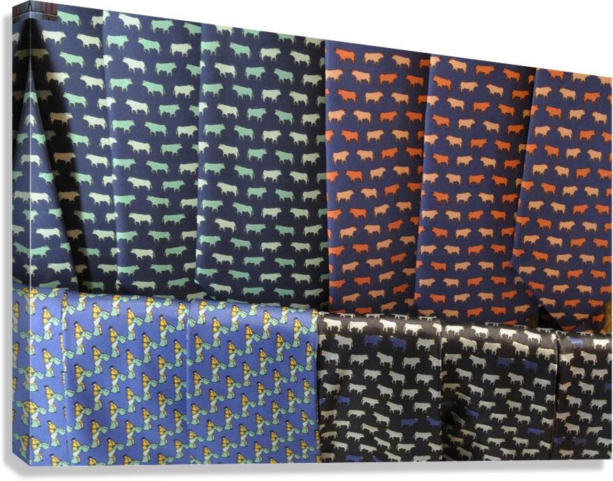 Textile with bull design Carrera de Espinel Ronda Málaga Andalusia Spain Canvas Print