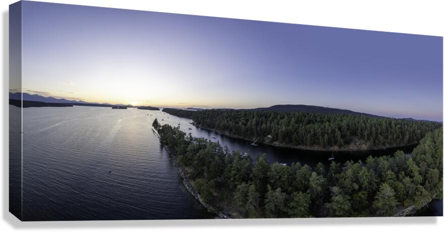 Wallace Island Panorama Canvas Print