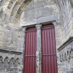 Entrance door. Cathedrale St-Cyr-Sainte Julitte. Nevers. France
