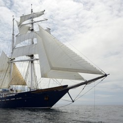 SS Mary Anne under sail Isabela Island Galapagos Islands Ecuador