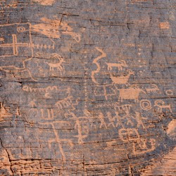 Petroglyphs in Valley of Fire State Park Nevada USA