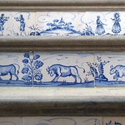 Ceramic tile stairs Plaza de Toros Bullring  Ronda Málaga Andalusia Spain