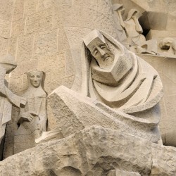 Passion Façade La Sagrada Família Temple Expiatori de la Sagrada Família Barcelona Spain