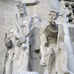 Passion Façade La Sagrada Família Temple Expiatori de la Sagrada Família Barcelona Spain