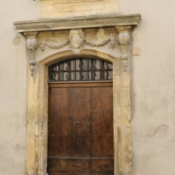 Ornate entry door in Lourmarin