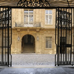 Entrance gate at the Hotel de Ville. Aix-en-Provence. France