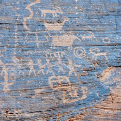 Petroglyphs in Valley of Fire State Park Nevada USA