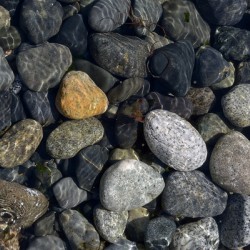 Polished rocks under the water. Sucia Island