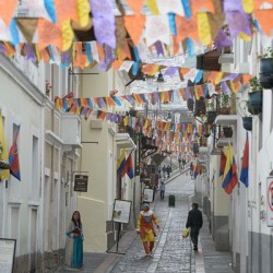 Calle Morales La Ronda. Quito. Ecuador