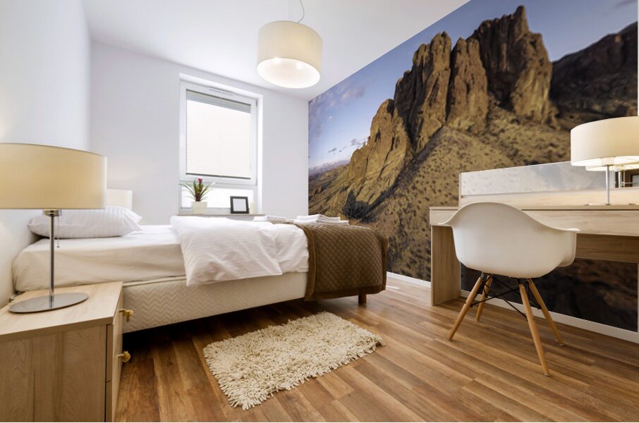 Sunset in the Superstitions Mural print