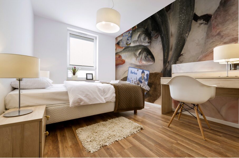 Seafood at the Thursday Market - Boulevard Saint Germain Mural print