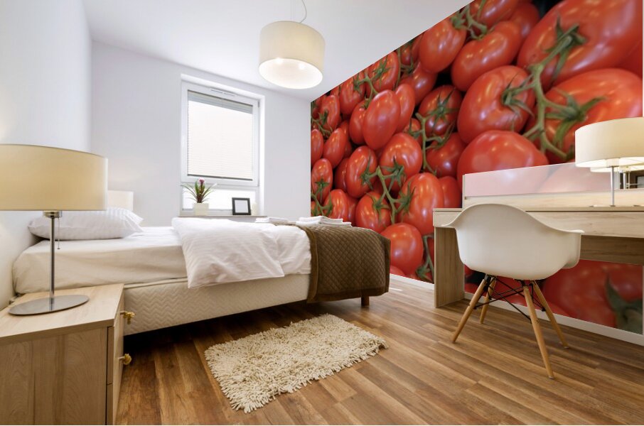 Tomatos at the Thursday Market - Boulevard Saint Germain Mural print