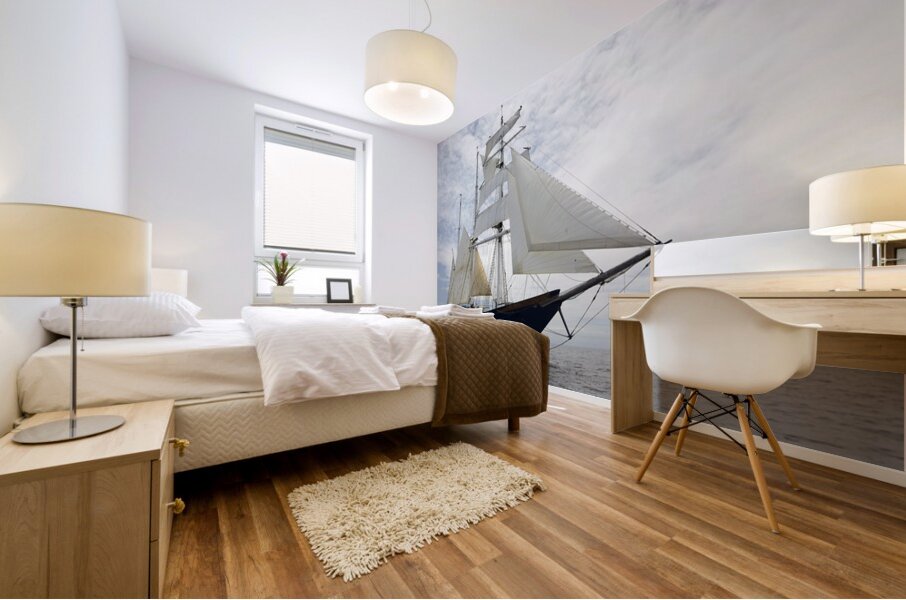 SS Mary Anne under sail Isabela Island Galapagos Islands Ecuador Mural print