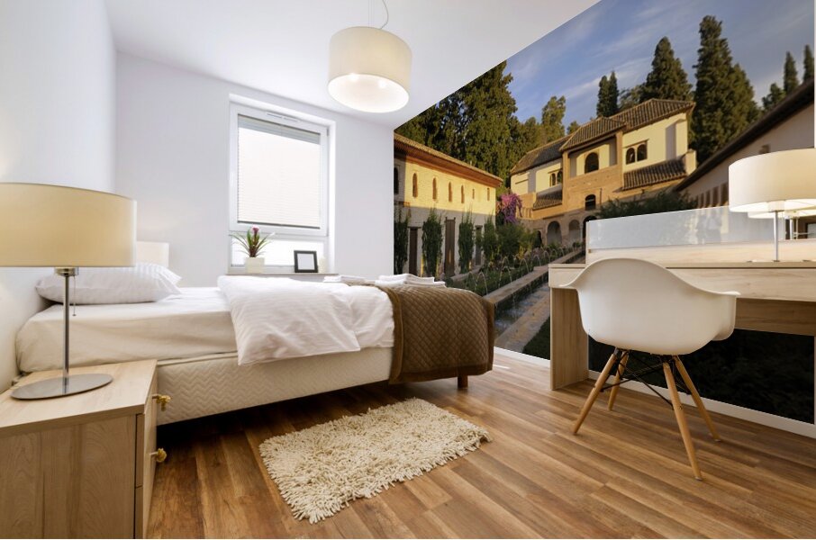 Patio de la Acequia   Generalife The Alhambra Granada Andalusia Spain Mural print