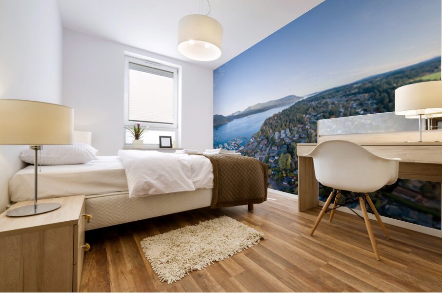 Cowichan Bay Panorama - Vancouver Island Mural print