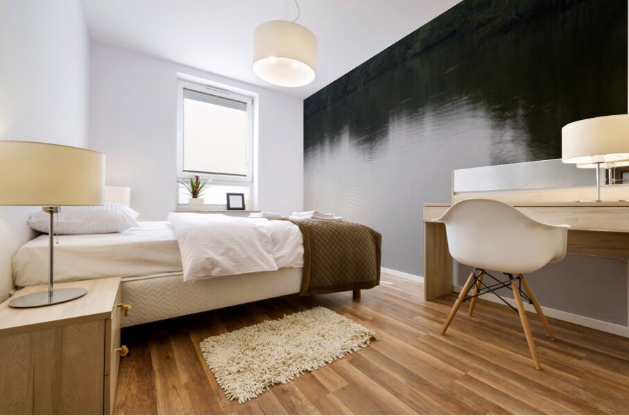 Canoeing on Lake Garzacocha Orellana Ecuador Mural print