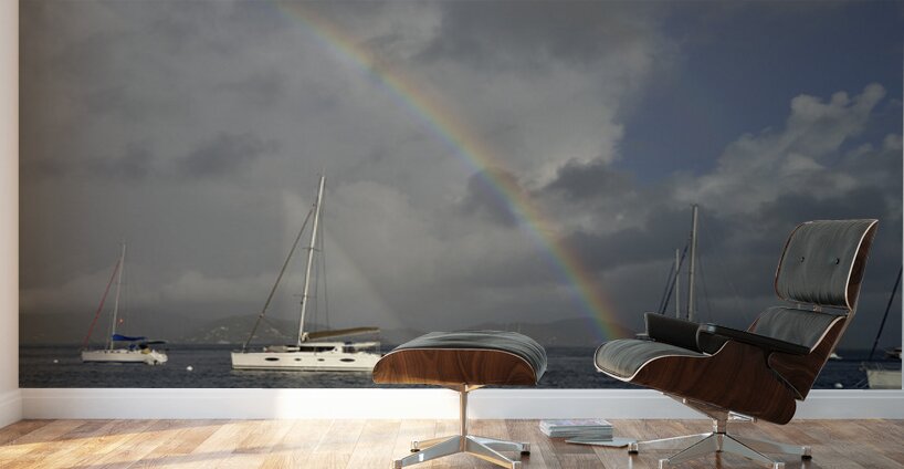 Cooper Island rainbow Wall Murals