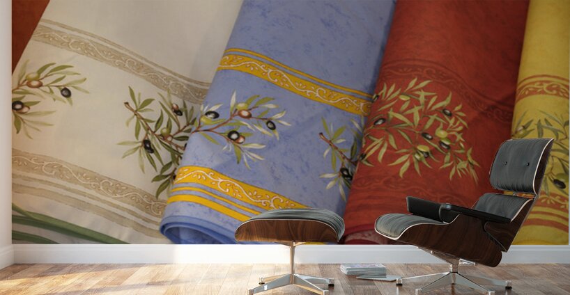 Red and Yellow Textiles - Aix-en-Provence Wall Murals