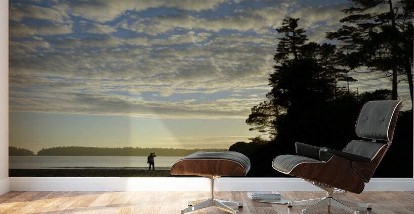 Photographing the sunset on Tonquin Beach Wall Murals