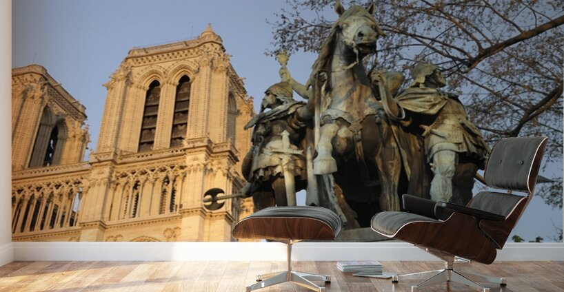 Statue de Charlemagne Paris France Wall Murals