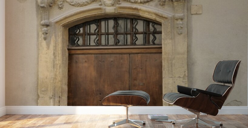 Ornate entry door in Lourmarin Wall Murals