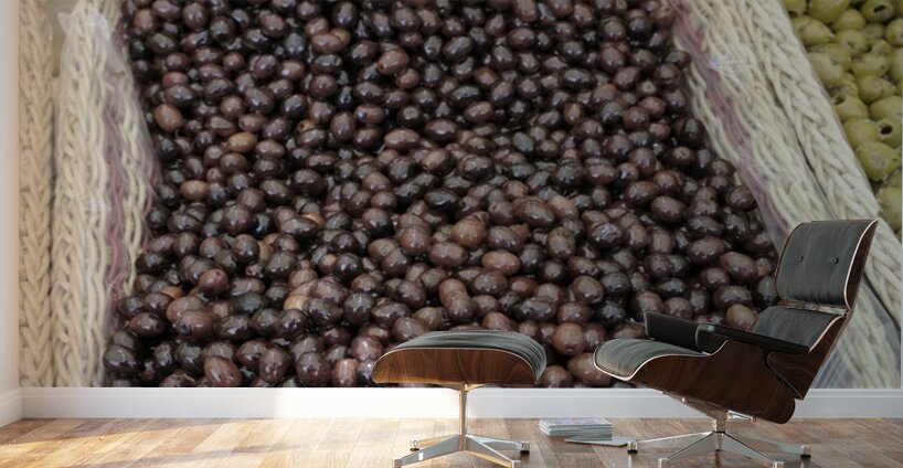 Black olives been sold in bulk Wall Murals