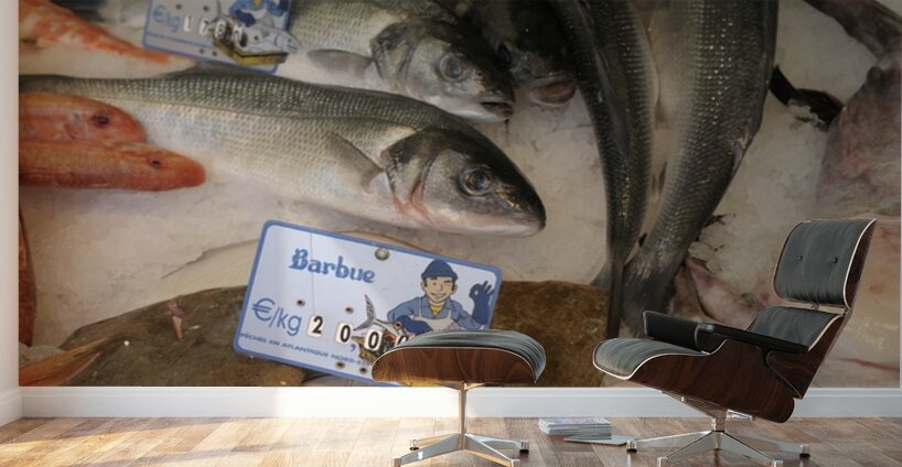 Seafood at the Thursday Market - Boulevard Saint Germain Wall Murals