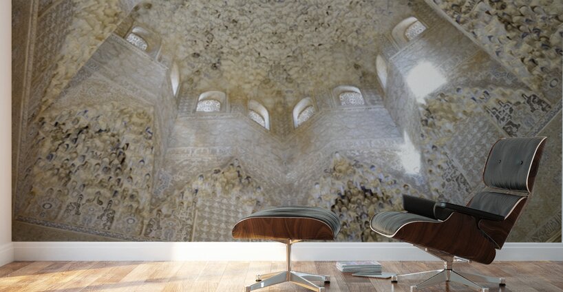 Roof of the Abencerrajes Hall The Alhambra Granada Andalusia Spain Wall Murals