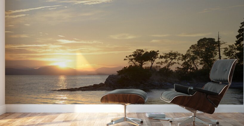 Sunset over Vancouver Island Wall Murals