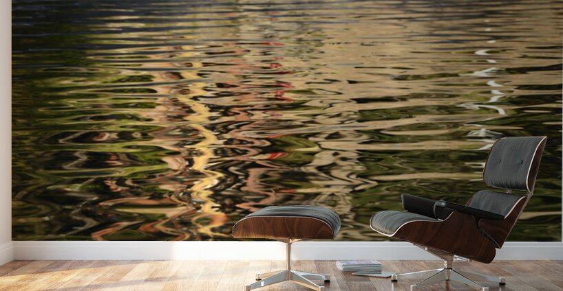 Trees reflected in the ocean Wall Murals