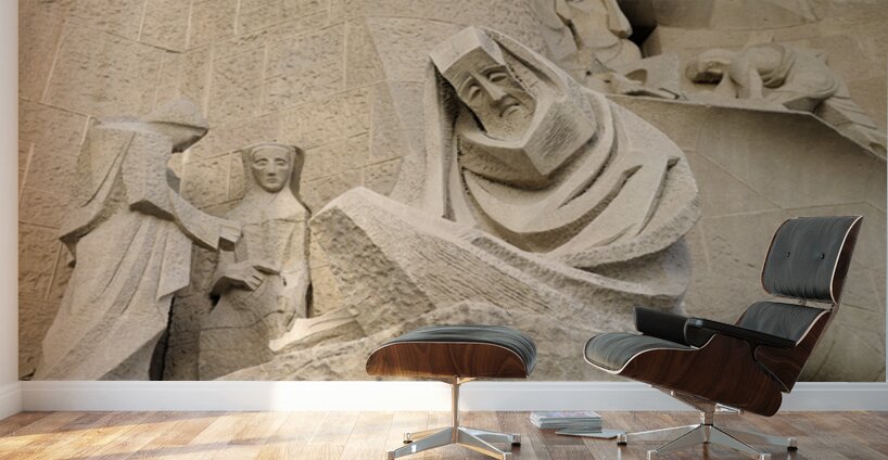 Passion Façade La Sagrada Família Temple Expiatori de la Sagrada Família Barcelona Spain Wall Murals