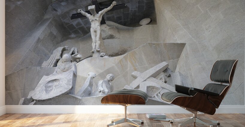 Passion Façade La Sagrada Família Temple Expiatori de la Sagrada Família Barcelona Spain Wall Murals