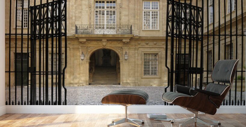 Entrance gate at the Hotel de Ville. Aix-en-Provence. France Wall Murals