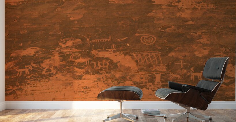 Petroglyphs near Atlatl Rock Valley of Fire State Park Nevada USA Wall Murals