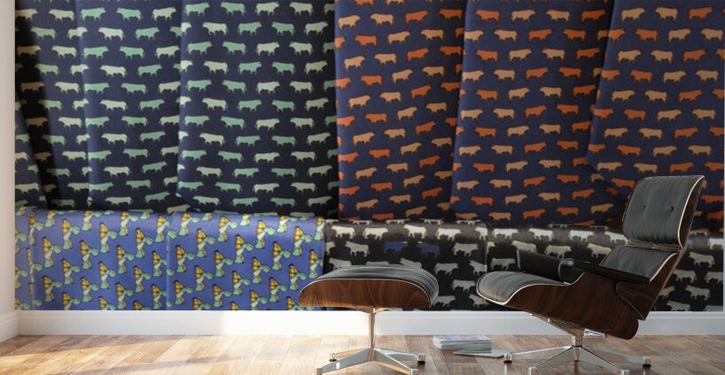 Textile with bull design Carrera de Espinel Ronda Málaga Andalusia Spain Wall Murals