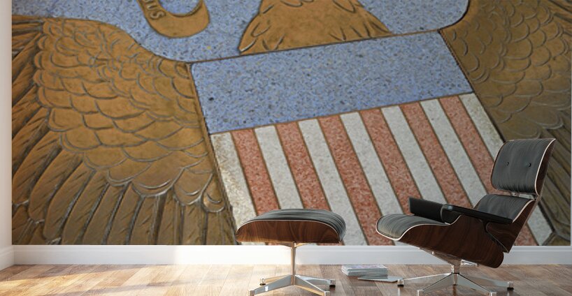 Bas relief plaque of the American Eagle. Hoover Dam Arizona Nevada USA Wall Murals