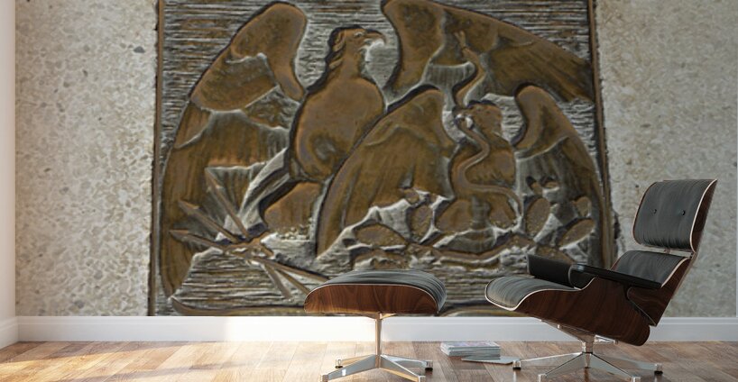 Bas relief plaque for New Mexico is inlaid into Hoover Dams plazas surface one of the seven states that fall within the Colorado Rivers basin. Hoover Dam Arizona Nevada USA Wall Murals