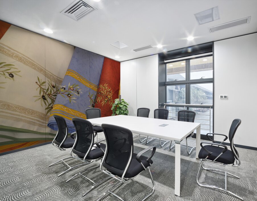 Red and Yellow Textiles - Aix-en-Provence Wall Printing