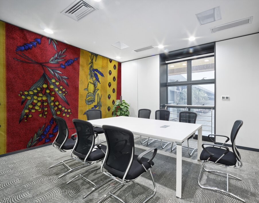 Red and Yellow Textiles - Aix-en-Provence Wall Printing