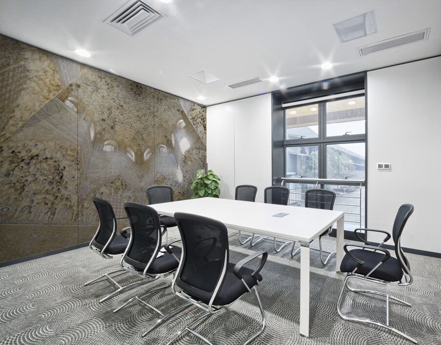 Roof of the Abencerrajes Hall The Alhambra Granada Andalusia Spain Wall Printing