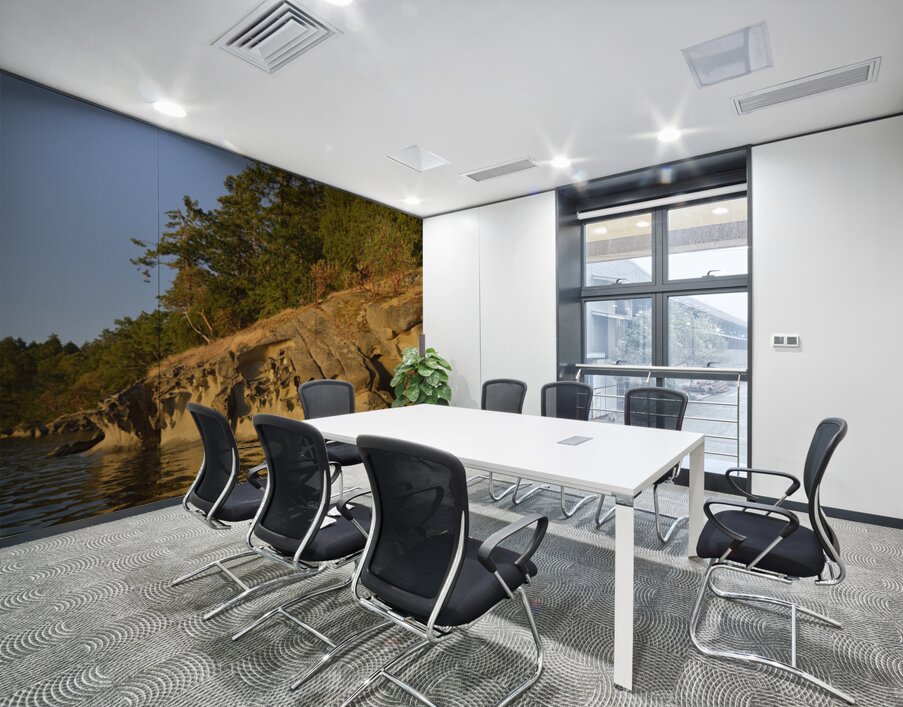 Wave etched sandstone cliff - Tent Island Wall Printing