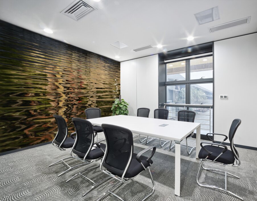 Trees reflected in the ocean Wall Printing