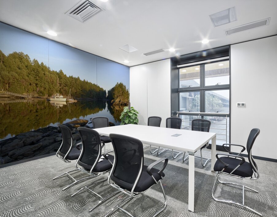 Pleasure boats at the wharf in Conover Cove Wall Printing