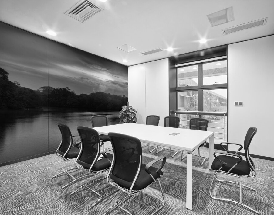 Canoeing on Lake Garzacocha Black and White Ecuador Wall Printing