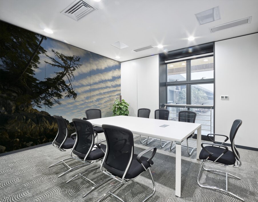 Dramatic clouds above Tonquin Beach Tofino Wall Printing