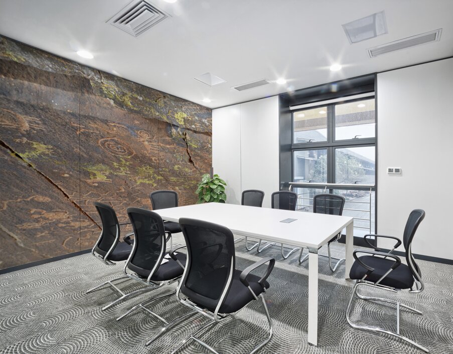 Ancient petroglyphs showcasing animal figures and geometric designs Crane Petroglyph Site Verde Valley Arizona Wall Printing