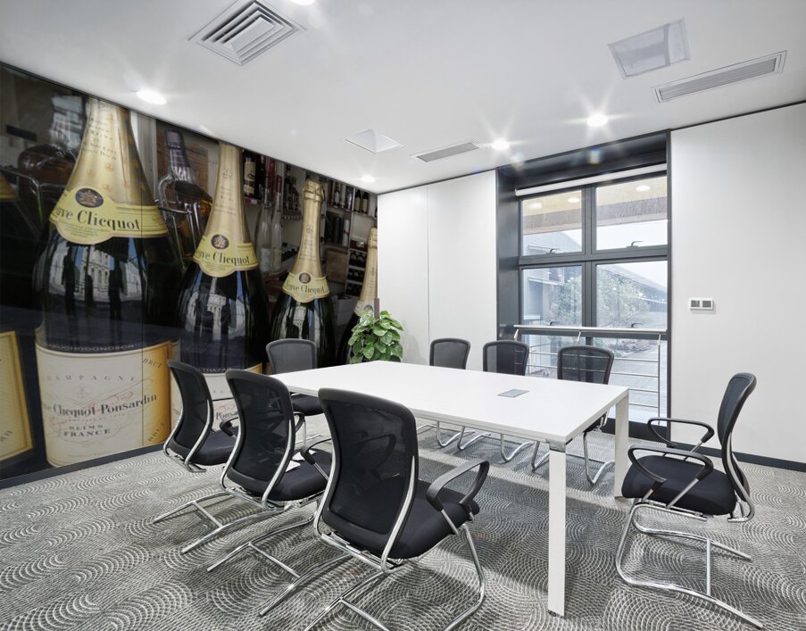Champagne bottles in a liquor store Nevers Nièvre Burgundy France Wall Printing