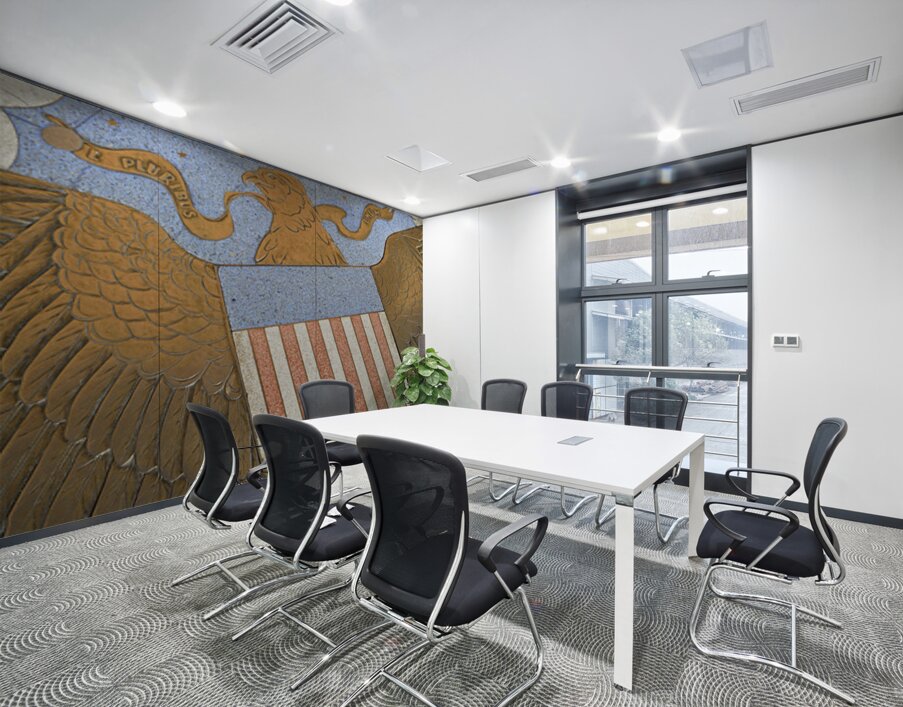 Bas relief plaque of the American Eagle. Hoover Dam Arizona Nevada USA Wall Printing