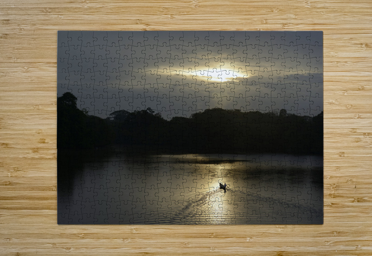 Canoeing on Lake Garzacocha - Amazon Kevin Oke Puzzle printing