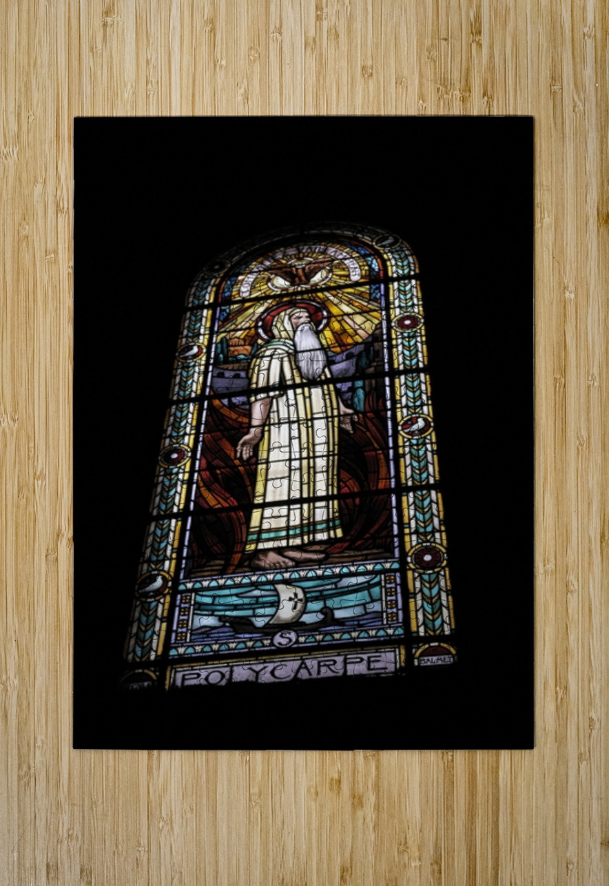 Stained glass window of St. Polycarp Kevin Oke Puzzle printing